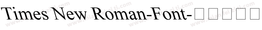Times New Roman-Font字体转换